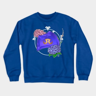 Scholar from FF14 Job Crystal with Flowers T-Shirt Crewneck Sweatshirt